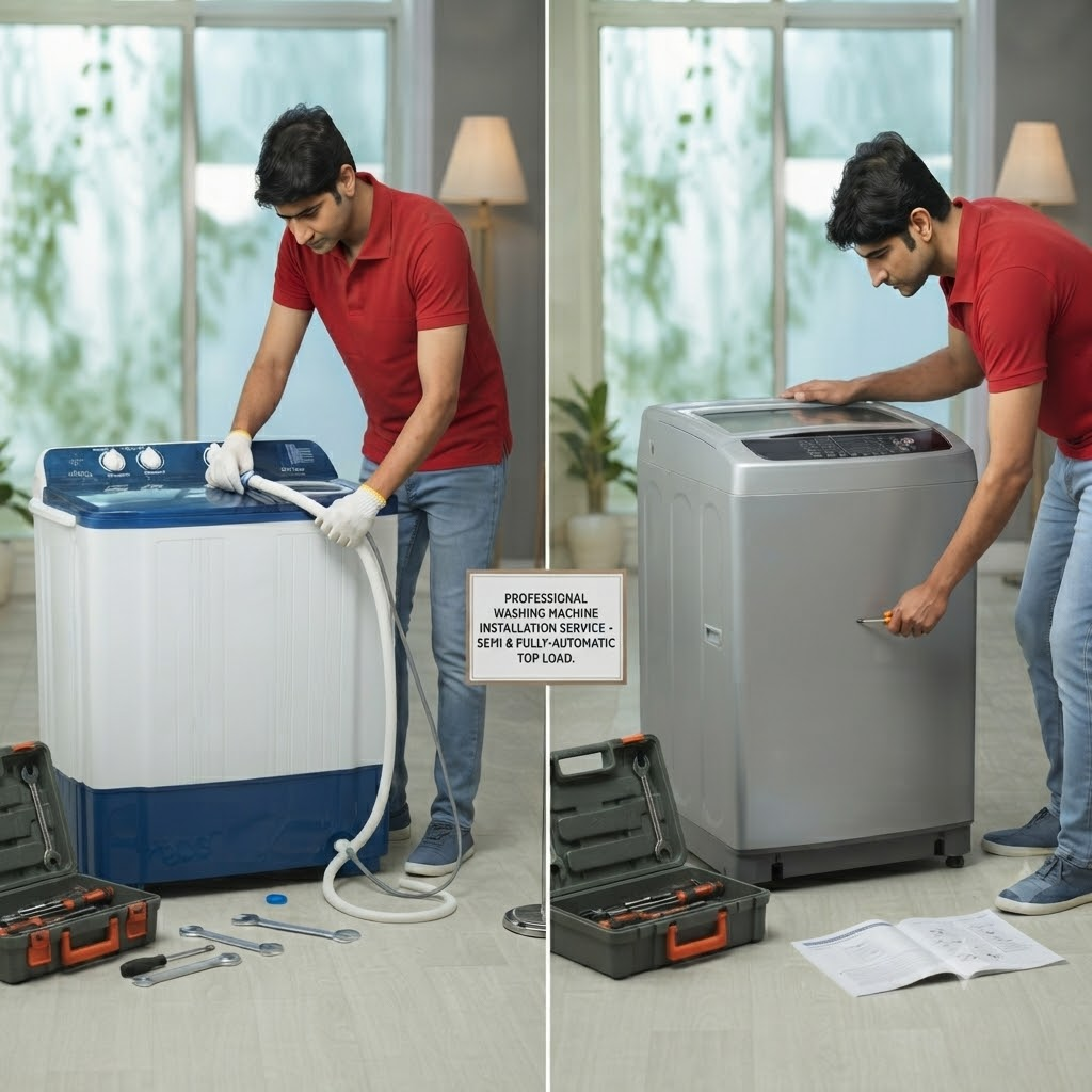 Semi & Fully-Automatic Top Load Washing Machine Installation Service